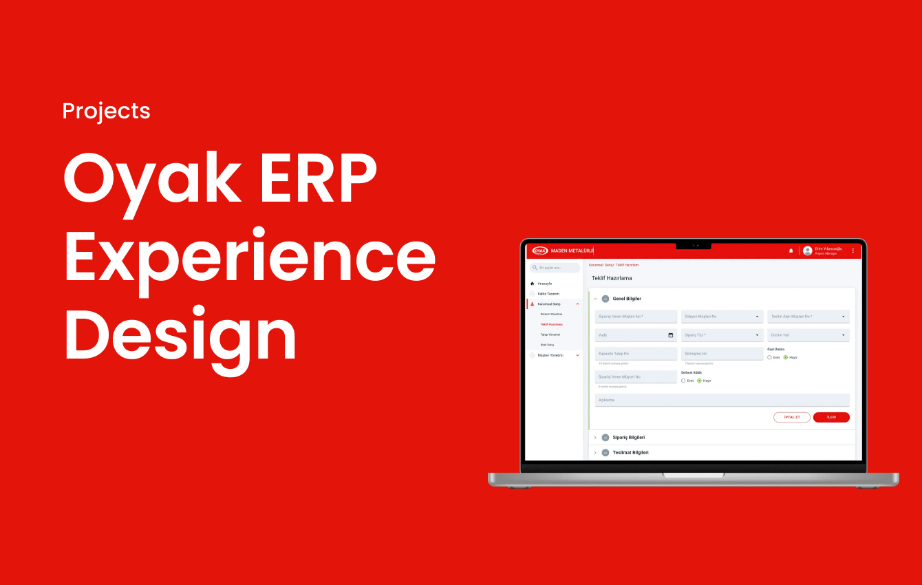 Oyak ERP Experience Design